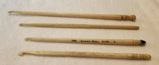 Vintage Bovine Bone Celluloid Diadem Bates Etc Crochet Hooks Lot of 4