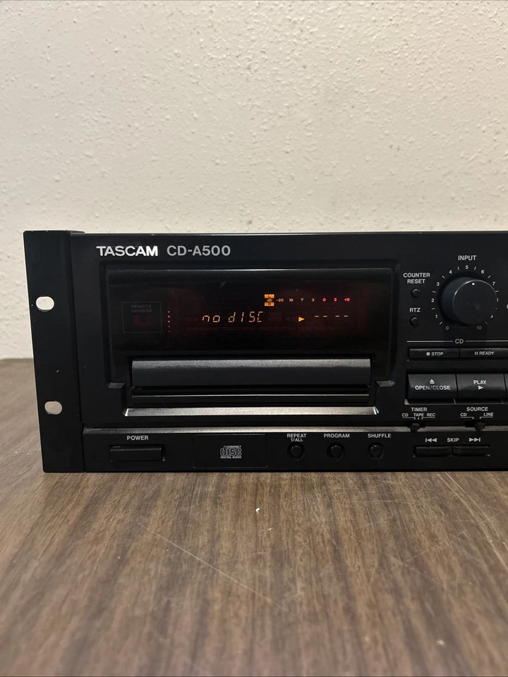Tascam CD-A500 Professional CD Player / Cassette Deck Combo/PLZ READ DESCRIPTION - Image 2 of 4