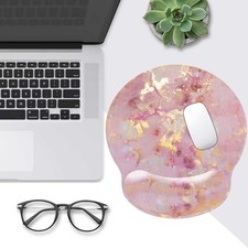 Pink Ergonomic Mouse Pad with Wrist Rest, Gaming Mouse Pad with Wrist Support...