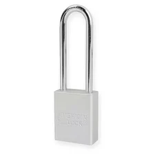American Lock A1107kaclr Lockout Padlock, Keyed Alike, Aluminum, Silver, 3 In