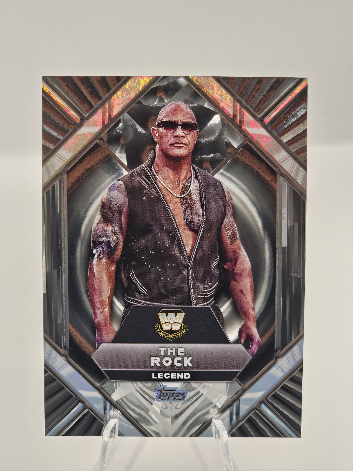 2025 Topps Royalty WWE - THE ROCK - Liquid Silver- LQ-10 - Case Hit SSP view 1