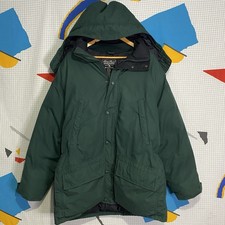 Vintage Eddie Bauer Goose Down Parka Jacket Mens Large Green Puffer Quilted 90s