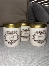 Anthropologie Boulangerie Espresso Jar (Set of  3) Candle-6 oz/170g-NEW