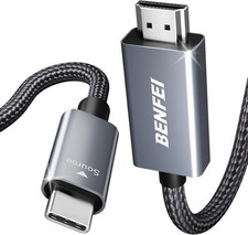 USB C auf HDMI Kabel 4,5m(4K@60Hz, 2k@144Hz), USB Typ C auf HDMI [kompatibel Th