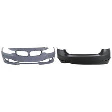 Front Rear Bumper Covers Set For 2012-2015 BMW 328i Base Sedan