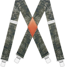 2 Inch Suspenders for Men Heavy Duty with Clips X-Back Elastic Adjustable Bra...