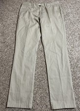 Amazon Essentials Mens Size 36 (Measure 36X33.5) Khaki Slim Chino Pants