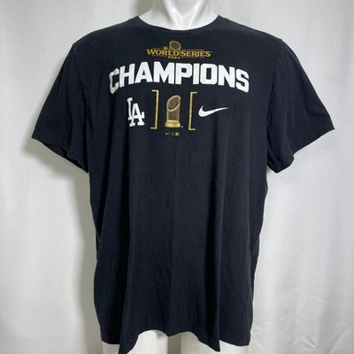 Dodgers vs Yankees 2024 World Series Champions MLB Nike Black T-Shirt Men's XXL