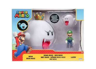 King Boo Figure Toy Diorama Set Jakks Pacific 2.5in Luigi 2024 Glow In The Dark 