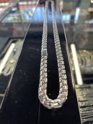 925 Sterling silver Close chino link chain 7mm 26 Inch 60g