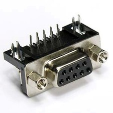 DB9 D-SUB 9-Pin Female Assembly Right Angle PCB Solder Type Connector DB 9