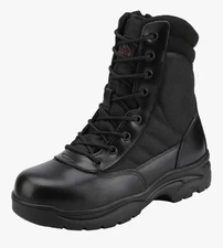 NORTIV 8 Men's Military Tactical Combat Work Boots Side Zip Leather Trooper 9.5