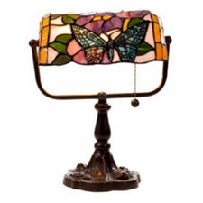 Warehouse of Tiffany's KS61MB51 Tiffany Style Banker Butterfly Desk Lamp, 10" x