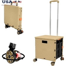 Foldable Utility Cart W/ 4 Rotating Wheels Lightweight Portable Hand Truck New