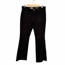 Anthropologie Pilcro The Icon Black Flare Leg Jeans Stretch Woman's Size 31