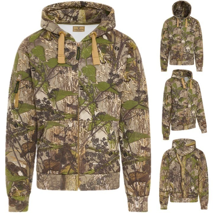 MENS CAMOUFLAGE HUNTING HOODIE S-3XL FULL ZIP JACKET HEDGEROW CAMO HOODY ARMY
Opens in a new window