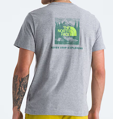 The North Face Men's Short Sleeve Core Celebration Box NSE Tee Gray Size M NWT