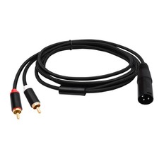 XLR to 2 RCA Y Splitter Cable Unbalanced Dual RCA Phono Male Plugs to XLR 3 P...