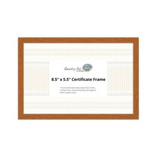 8.5" x 5.5" Matted Certificate Frame - 5.5x8.5 Wood Frame - Holds any document m