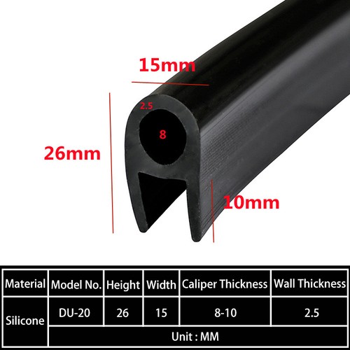 Silicone Sealing Strip U-Shaped Slot Strip Oven / Cabinet Edge Sealing Strip - Picture 24 of 43