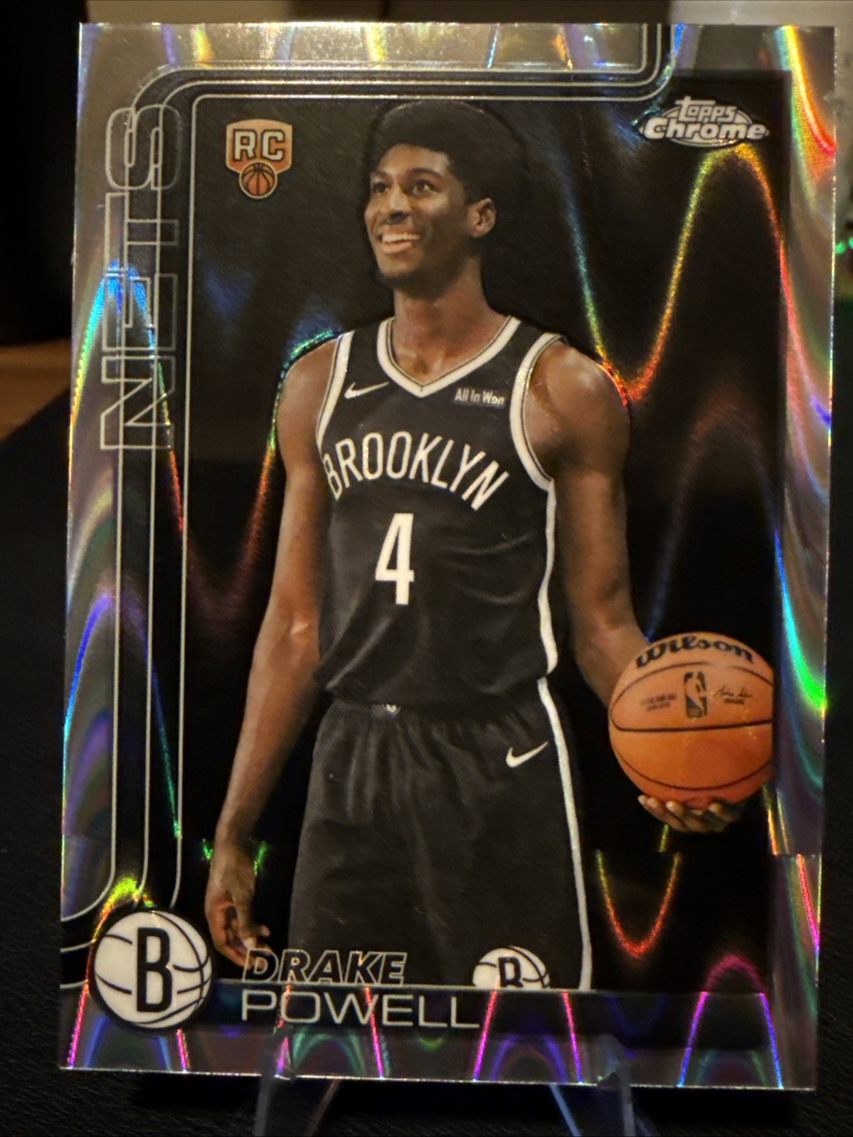 2025-26 Topps Chrome - Drake Powell #272 Raywave Brooklyn Nets Rookie Card