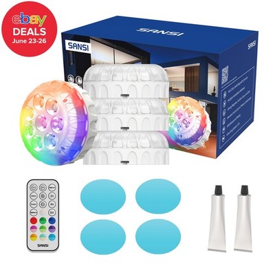 4PCS Led Pool Light Swimming Pool RGB 20-Color Underwater Submersible Pool Light