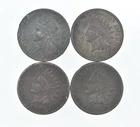 Lot of 4 STRONG Liberty 1886 1887 1889 1880 Indian Head Cent Lot *026
