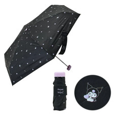 Sanrio KUROMI Mini Folding Umbrella for both rain and shine  Friends 