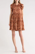 Ulla Johnson Women’s Adele Dress Size 6 NWT Ruffle Sleeve A-Line Fall Floral