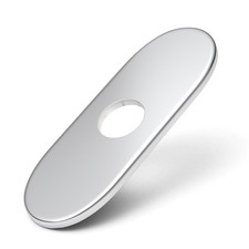6 Inch Chrome Sink Hole Cover, 4" Hole Cover Deck Plate, round Bathroom Faucet D