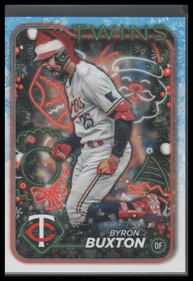 2024 Topps Holiday #H114b Byron Buxton Santa Hat SP