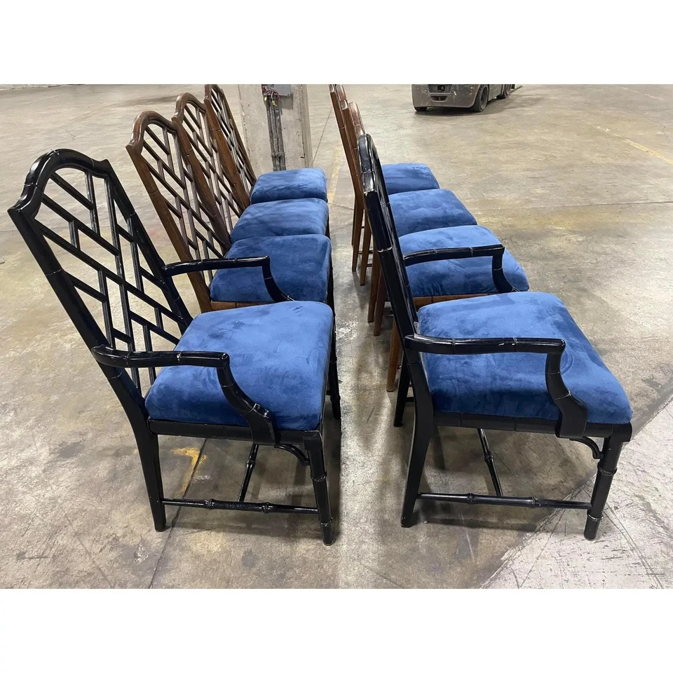 Pair Of Chinese Chippendale Dining Chairs By Century Furniture - Image 3 of 4