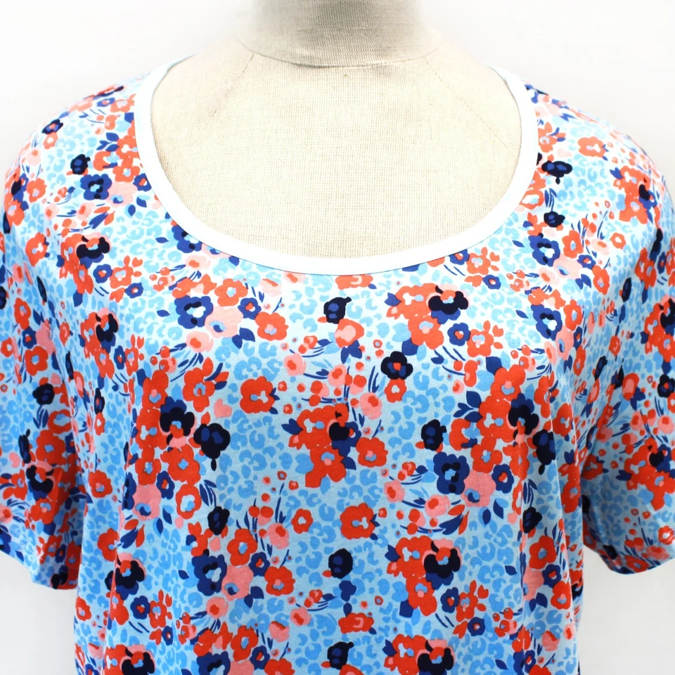 Camisa para dormir Avenue Catherines Plus azul floral día de la madre 26/28 Foto 3 de 4