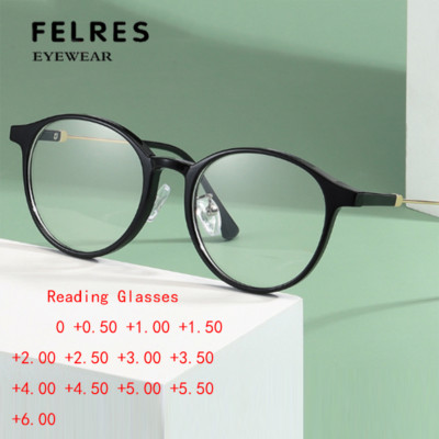 TR90 Blue Light Blocking Reading Glasses For Women Cat Eye Clear Lens Glasses
