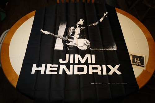 Vintage NOS 1985 Jimi Hendrix Rock N Roll Tapestry - Nikry Novelties 44”x44” - Picture 3 of 12