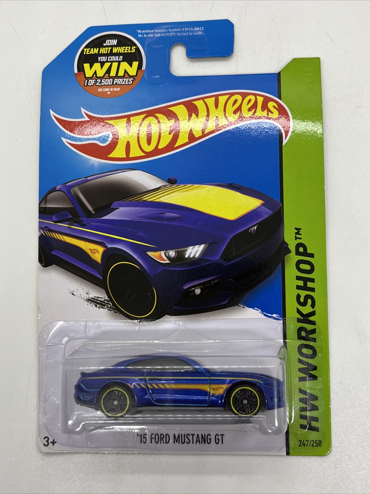 65 MUSTANG 2+2 FASTBACK #242 blue - HW Workshop - Then and Now - 2015 Hot Wheels