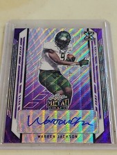 2021 Leaf Metal Draft Wave Purple #WJ1 Warren Jackson AUTO # 2/15