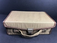 Service Mfg Co Canvas Cassette Tape Briefcase With Handle Case Holds 12 Vintage