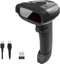 Wireless Barcode Scanner, 2 in 1 2.4G Wireless  USB Wired 1D Laser Barcode
