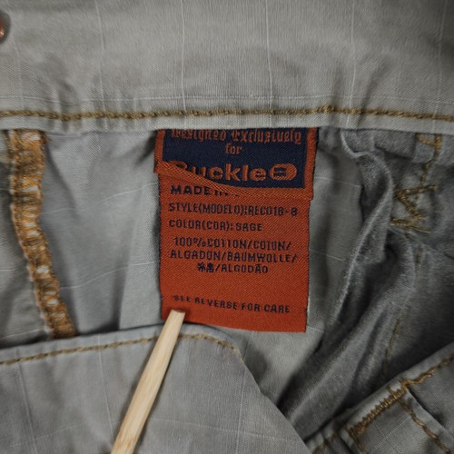 Rock Revival Cargo Shorts Mens 36 (Fits 38x13) Sage Green Distressed Grunge Y2K - 第 13/14 張圖片