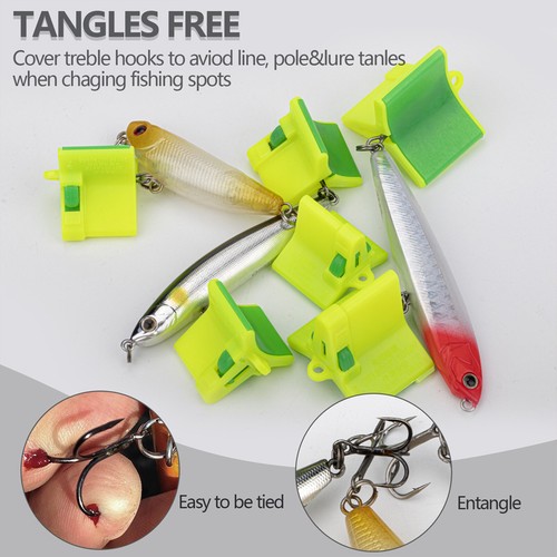 THKFISH 50pcs Treble Hooks Covers Fishing Hooks Protector Treble Hook Cap Bonnet - Picture 4 of 12