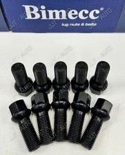 Alloy Wheel Bolts Black Fits Audi A4 A6 A7 A8 TT Radius M14x1.5 35mm x 10