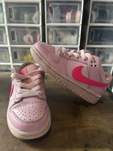 Nike SB Dunk Low Pre-School Size 11C Light Pink Hot Pink  - Picture 1 of 12