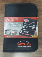 APOLLO Tools 56 Piece Compact SAE Auto Tool Set in Zippered Case, DT9774