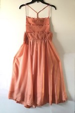 Urban Outfitters Kimchi Blue Riley Sheer Light Rust Smocked Dress M Reg $129 NWT