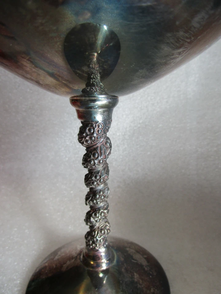 De colección Abedules 🍇 Plateado Champagne Cupé Platillo Vasos GRAPE VID TWIST TALLO 🍾 Foto 2 de 4