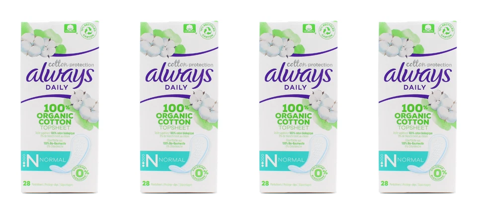 Slipeinlagen Always Dailies Organic Cotton Protection Normal , 4x28er EA388724