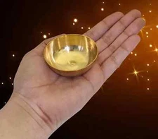 6 Brass Bowls Religious Diwali Navratras Rakhi Bhai Dooj Tika India Hindu Temple