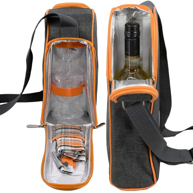 Geezy 2 Person Insulated Wine Bottle Cooler Bag Picnic Cool Drinks