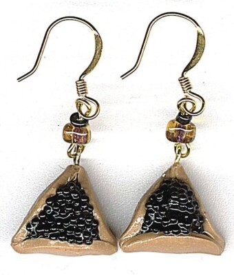 Purim  Hamentash Handcrafted Original Judaica Jewelry by Deborah Lurie Edery